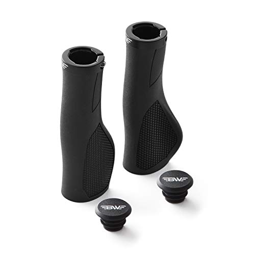 BW USA Ergo-Lock 2.0 Grips â€“ Dual Lock-On MTB Bike Handlebar Grips - Black