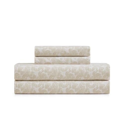 Image of Martha Stewart - Cotton Percale Queen Sheet Set with Pillowcases
