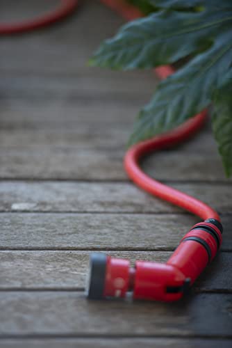 FITT YOYO 30 m, Flexibler Wasserschlauch für den Garten, mit Multifunktions-Pistole, Rot