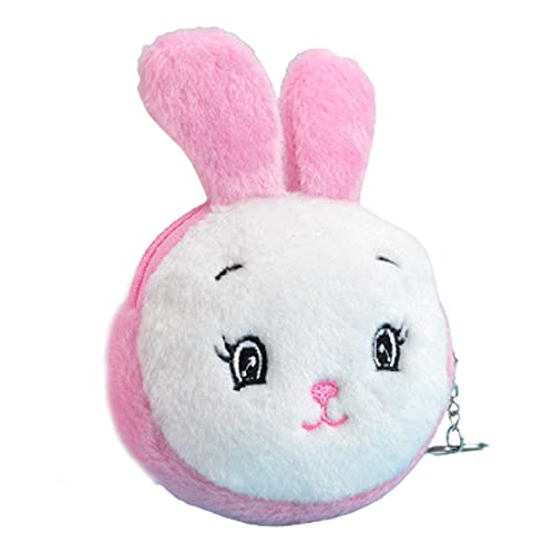 1 porte-monnaie mignon en peluche, porte-monnaie en forme d'animal, mini portefeuille avec porte-clés, sac pour enfants, pour ranger divers petits objets Cover