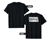 Professional Work Tees - Personal Trainer T-Shirt - Women's - Black - Short Sleeve - Small - Crew Neck - Classic Fit - Cotton 60%, Polyester 40%