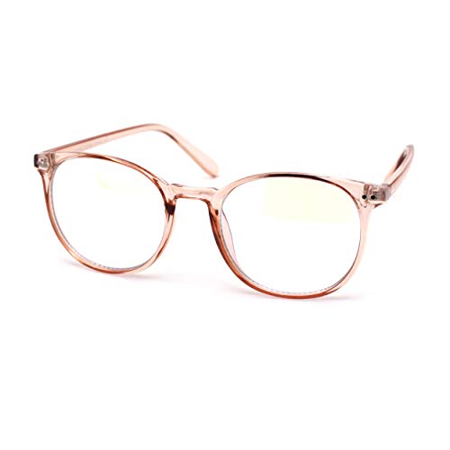 Image of SA106 Round Keyhole Blue Light Blocking Computer Vision Protection Eye Glasses