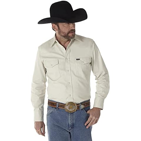 Camisa Wrangler para Hombre, piedra, L Alto Cover