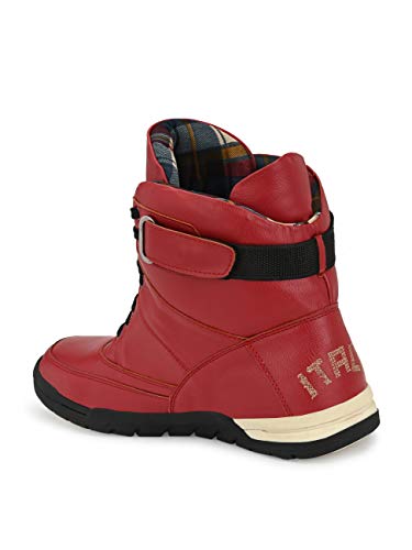 Image of Eego Italy Premium High Top Boots NR-6-NEW-RED-8 For Mens