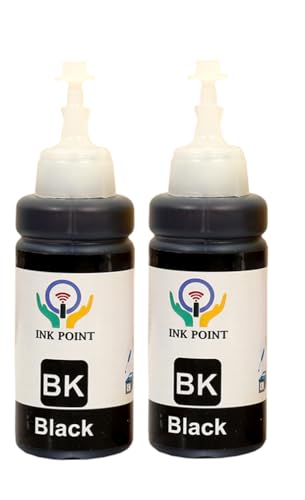 Image of 664 T664 Refill Ink for Epson L130 L360 L380 L361 L565 L210 L220 L310 L350 L355 L365 L385 L405 L455 L485 Printers Black- 100 gm x 2 Bottle (Black 2PC)