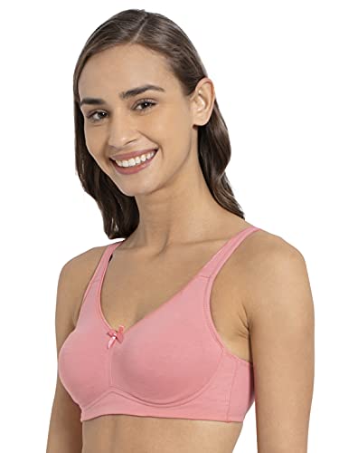 Image of Jockey FE41 Women Wirefree Non Padded Super Combed Cotton Elastane Stretch Full Coverage Everyday Bra with Concealed Shaper Panel