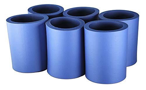 Pinnacle Mercantile Pack-6 Beer Can Cooler Thick Insulators Hard Foam Non-Collapsible Blank Royal