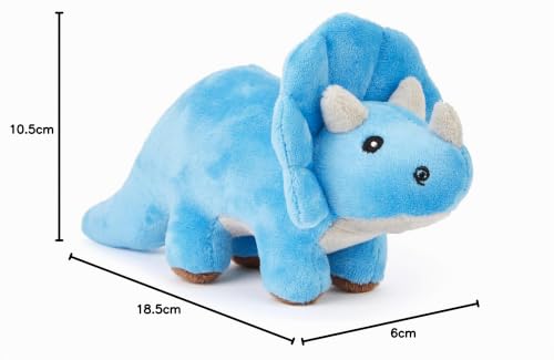 Zappi Co Kinder Kuschelweiches Plüschtier - Perfekte kuschelige Spielgefährten für Kinder Geburtstage und besondere Anlässe(12-15cm) (Triceratops)