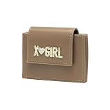 [X-girl] ラインストーンラベルカードケース RHINESTONE LABEL CARD CASE 105252054012 BEIGE ONE SIZE