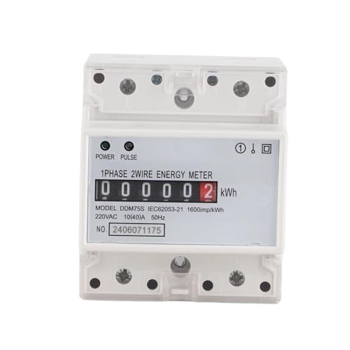 Compteur d'énergie DDM75S KWh Monophasé 4P LED 10-40A pour tableau électrique