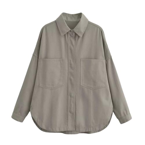 V Neck Denim Jacket Oversized Denim Jacket Women Lightweight Breatable