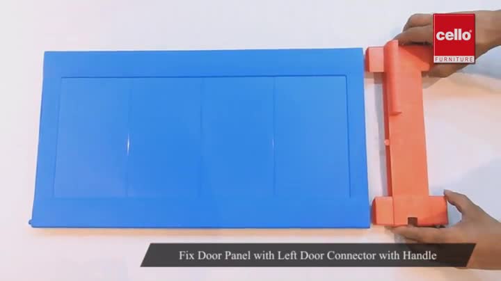 Cello Novelty Plastic Big 2 Door Cupboard - Brown