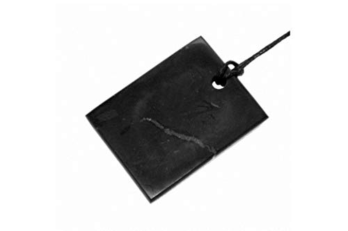 Boviswert Schungit Anhänger, Kleiner Rechteck ca.3x2cm,ca. 5g. mit Zertifikat! Cover
