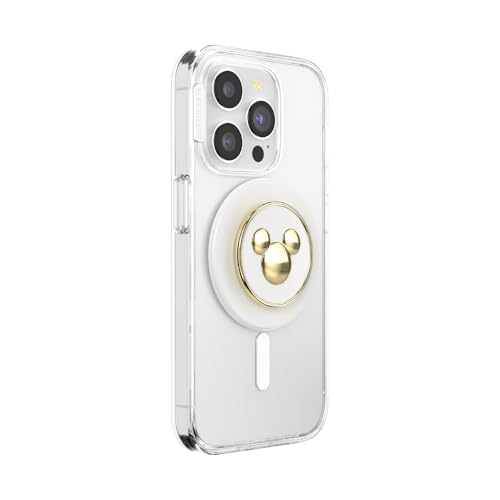 Image of PopSockets Phone Grip for MagSafe with Kickstand, Magnetic Stand, Swappable Top, Secure Hold for iPhone MagSafe Cases, Phone & Tablet Grip, Disney - Enamel Mickey