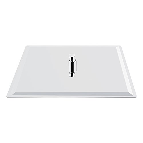 Soffione doccia a pioggia da 16 pollici, quadrato, da incasso, soffione doccia a pioggia, in acciaio inox, soffione doccia a pioggia (40 cm x 40 cm)