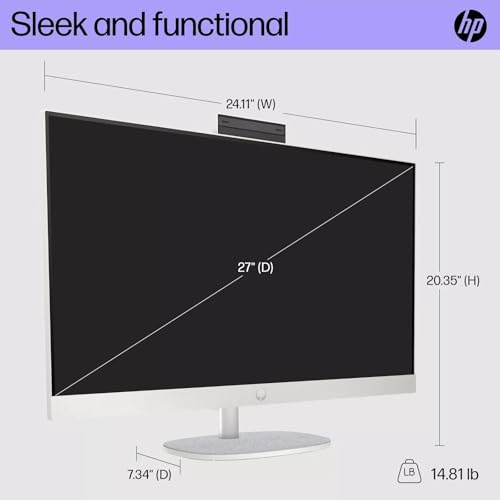 Image of HP 21.5 inch All-in-One Desktop Computer - New Version | Win 11 Pro & Office 2024 | FHD Anti-Glare Display | 32GB RAM 2TB SSD | Intel Core Celeron J4025 | Webcam | HDMI | WiFi6 | w /Accessories