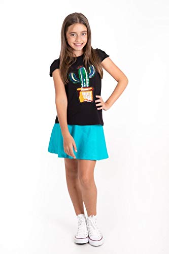 Shorts Saia azul turquesa Cor:azul turquesa;Tamanho:6