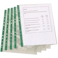 Punched Pocket Green Strip A4 (200)
