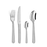 PRADEL ESSENTIEL   Ménagère 24 couverts de table pour 6 personnes   Colibri   Acier Inoxydable 18/0, Finition Standard   Inox (Epaisseur 1 mm)