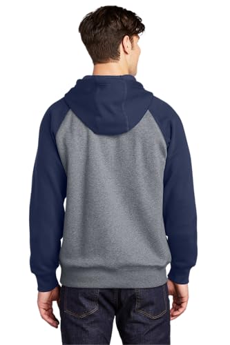 SPORT-TEK Raglan Colorblock Pullover Hooded Sweatshirt ST2673