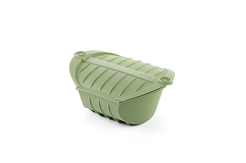 Lékué Coffret vapeur profond silicone platine vert, 3-4 personnes, 2000 ml – vue 3