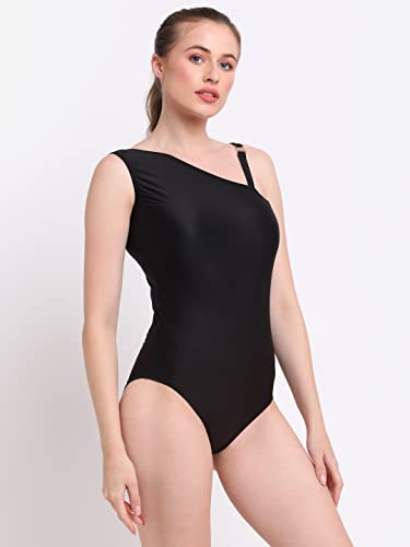 Image of EROTISSCH Black Sleeveless Solid Bodysuit for Women Teen