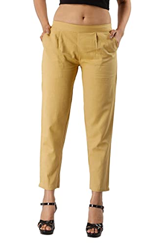 Image of Cotton Wear Casual Regular Fit Elastic Waist Double Side Pocket Trouser