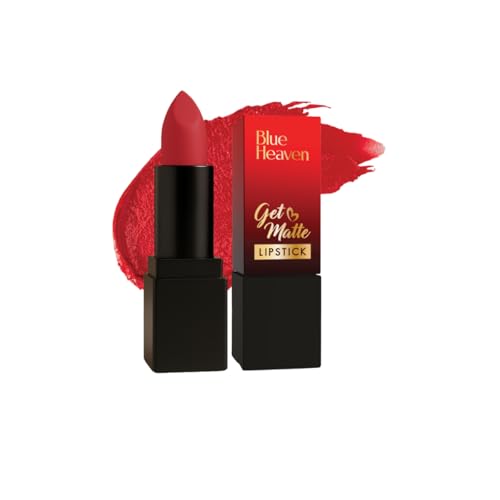 Image of Blue Heaven Get Matte Lipstick, Long Lasting, Light Weight Lipsticks for Women, Moisturizing Matte Lipstick for Women - 108R, 4g