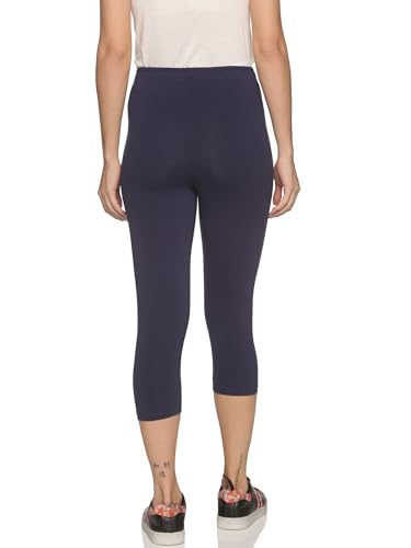 Image of OUTFLITS Women's Knee-Length Cotton Spandex Essential Capri Stretchy Leggings |Small - 2XL Adult |Yoga Leggings, Workout, Gym, Running 3 /4th Leggings for Women(OFLLC)