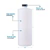 Consolidated Plastics Cylinder Bottle with Cap, HDPE, Natural, 32oz., 12 Piece
