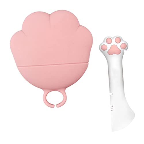 BESPORTBLE Spatula Shaped Can Opener for Pet Food 2-in-1 Feeding Spoon Pet Tin Opener Lid Dog Food Can Covers