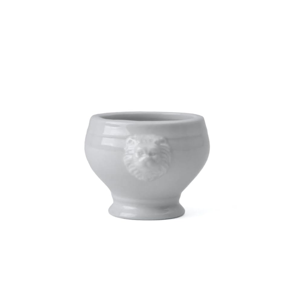 Holst Porzellan LK 010 SO Lot de 10 terrines en porcelaine 0,10 L Blanc/Gris 6,5 x 6,5 x 5,5 cm