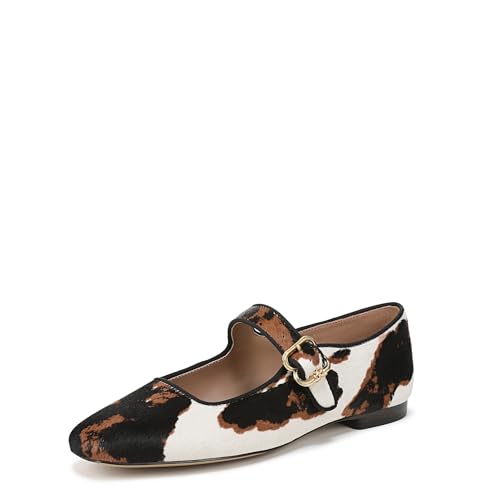Sam Edelman Women's Michaela Mary Jane Flat, Brown Cow Multi,
