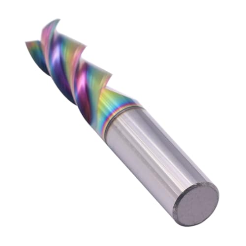 Image of 1 /2 inch 3 Flute 45 Solid Carbide Square End Mill for Aluminum, DLC Coated | 45 Helix, 1 /2 inch Cutting Dia, 1 /2 inch Shank Dia, 1-1 /4 inch Length of Cut, 3 inch Overall Length, for Milling Aluminum and Copper