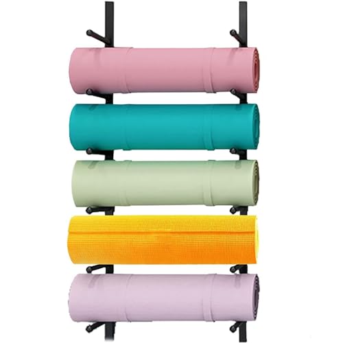 Support pour tapis de yoga mural 6 niveaux pour ranger votre studio