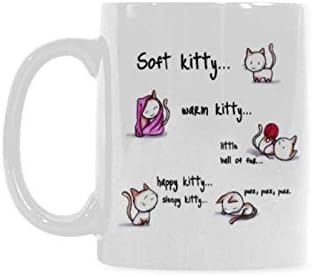 Novelty Design 11oz Funny Cat Kitty Mug - Soft Kitty Warm Kitty White Ceramic Coffee Mugs Cup - Top Quality