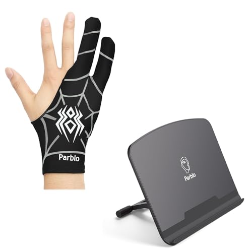 Image of Parblo PR100 Drawing Tablet Stand and PR06 Drawing Glove for Drawing Tablet Art Glove