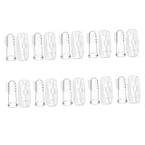 SEWOART 10sets Silicone Toothbrush Cover Set for Boy Girl Soft Finger Toothbrush Double Sided Design for Cleaning Massaging Gums