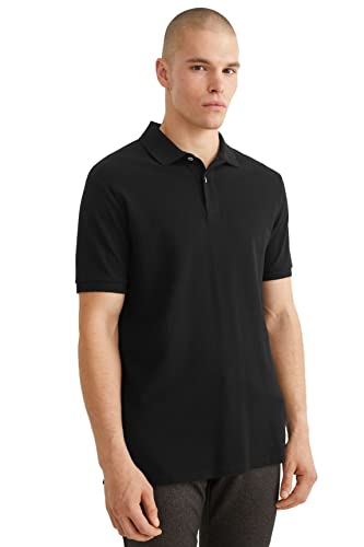 C&A Polo en coton pour homme, Noir , XXL
