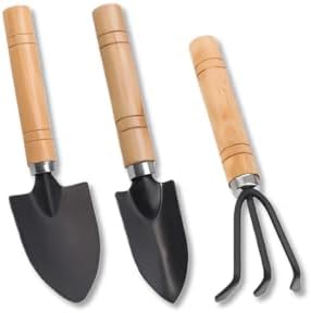 Kit Ferramentas de Jardinagem 3 Peças – Madeira e Aço Resistente ...