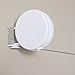Household Essentials Single Line Retractable Clothesline for Hanging Laundry, 40 Feet, White