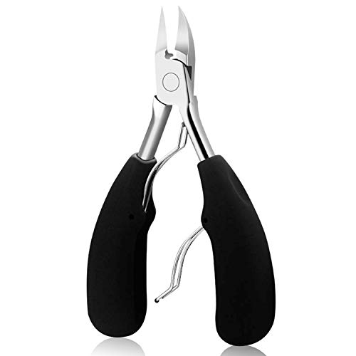 Nail Clippers, Precision Toenail Clippers Ingrown toenail treatment Heavy Duty Nail Nippers Scissors for Fingernails Pedicure Paronychia with Soft Grip Handle for Men and Women