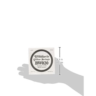 D'Addario BW020 Corde seule avec filet de bronze pour guitare acoustique Calibre .020 – Image 2