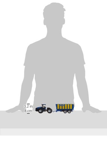 Siku 1947, New Holland Traktor mit Silagewagen, 1:50; Metall/Kunststoff, Blau, Viele Funktionen – Ansicht 2