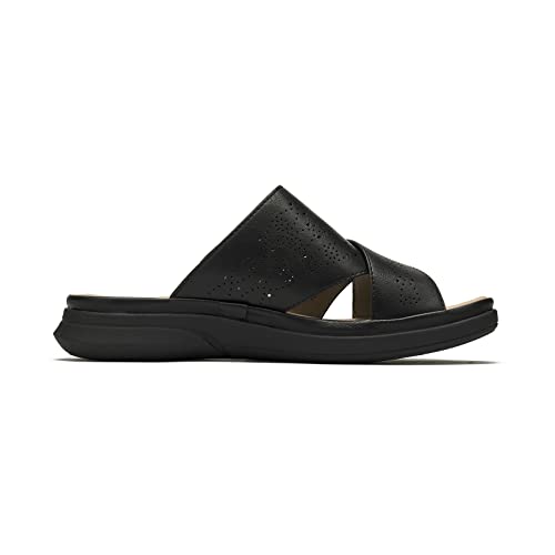 ALLOT Women's Slide Sandals Slip On Open Toe Dressy Summer Flat Sandals Arch Support Adjustable Straps Comfortable Beach Walking Shoes2