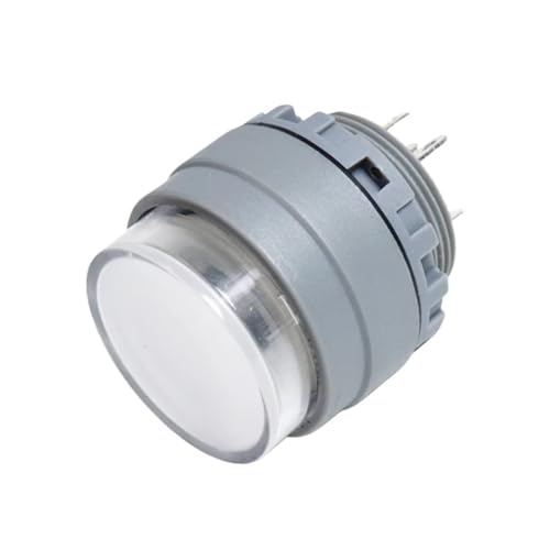 Bouton circulaire 22mm SPB1 en acier étanche avec indicateur LED blanc