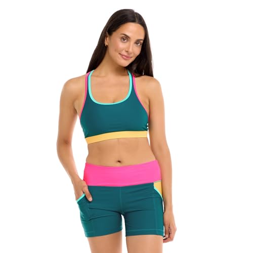 Body Glove Women's Standard Splash Elastic Waist Hybrid Swim Short with UPF 504