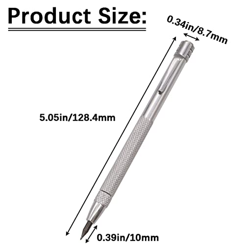 Image of 5 Pack Tungsten Carbide Scriber with Magnet,Universal Aluminum Etching Engraving Pen for Glass /Ceramics /Metal Sheet O-034