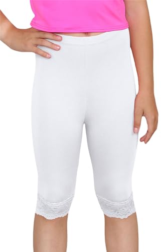 Short de danse fille en viscose doux et dentelle idéal pour le cyclisme et le sport en été