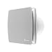 Produktbild calimaero BREEZE Badlüfter 100 mm Abluftventilator mit Feuchtigkeitssensor Timer und Rückstauklappe 95m³/h, 12 Watt / 34dB / spritzwasserfest / Edelstahl